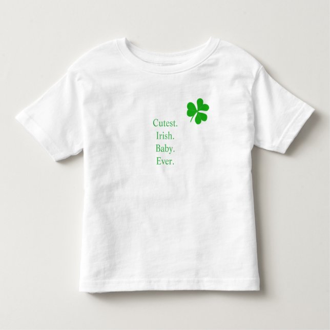 Camiseta O Bebê Irlandês Mais Corajoso Alguma Vez Verde Sor (Frente)
