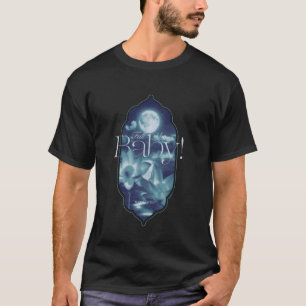 Camiseta O Bebê Lua Cheia do Lótus Branco! Lua e L Elegante