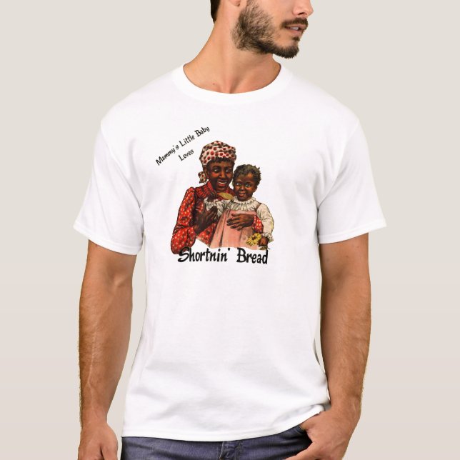 Camiseta O bebê pequeno do Mammy ama o pão de Shortnin (Frente)