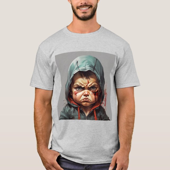 Camiseta o bebê zangado (Frente)