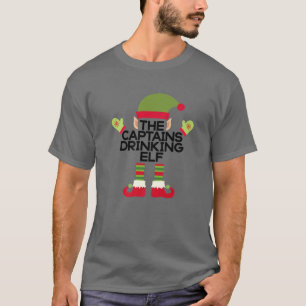 Camiseta O Bebendo Captain Elf Engraçado Rum De Natal