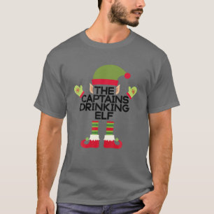 Camiseta O Bebendo Captain Elf Engraçado Rum De Natal