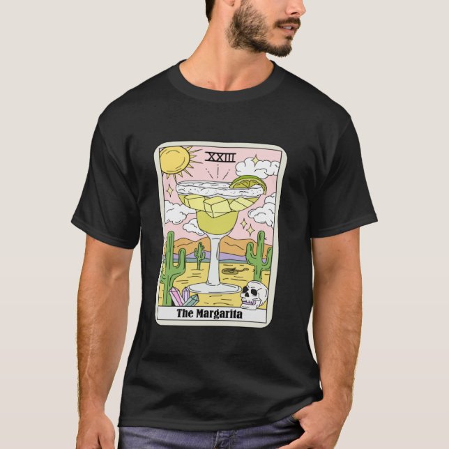 Camiseta O Bebendo de coquetel de álcool do Cartão Tarot Ma (Frente)