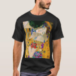 Camiseta O Beijo de Gustav Klimt<br><div class="desc">O Beijo de Gustav Klimt Gustav Klimt pintou o Beijo em 1907. Representa um casal cercado por um cobertor de ouro e ornamentos compartilhando um momento de paixão pura - o beijo perfeito. Gustav Klimt (1862-1918) é um dos artistas mais inovadores e controversos do início do século XX. Influenciado pelos...</div>