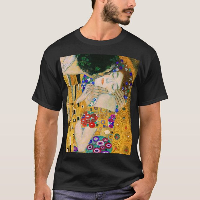 Camiseta O Beijo de Gustav Klimt (Frente)