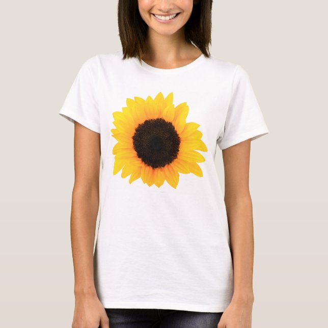 Camiseta O Bella das mulheres do girassol+TShirt Boxy da (Frente)