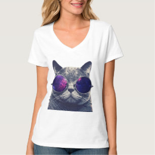 Camiseta O Bella das mulheres+T-shirt apto relaxado canvas