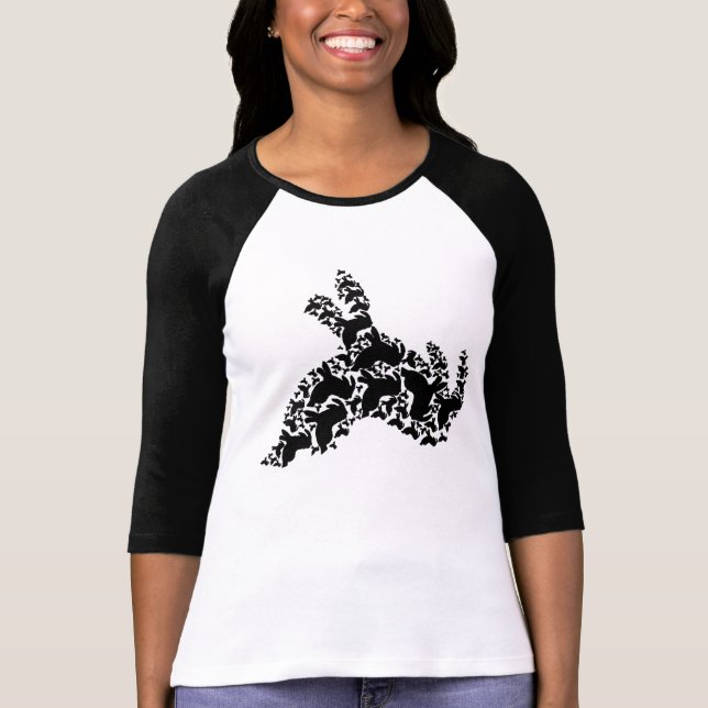 Camiseta O Bella das Multi-Nudibranch mulheres 3/4 de (Frente)
