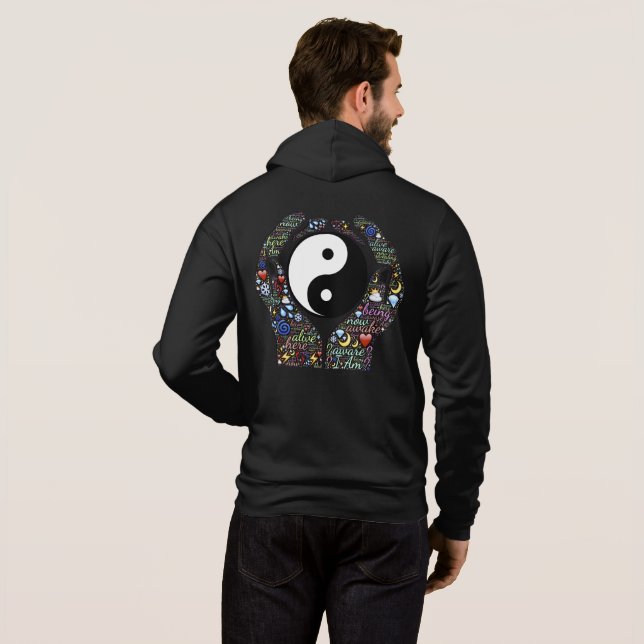 Camiseta O Bella incrível dos homens+Hoodie do Cheio-Fecho (Parte Traseira Completa)