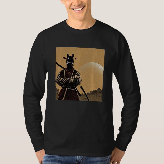Camiseta O Belo Samurai Afirmou Em Sua Espada Armada Em H (Frente)