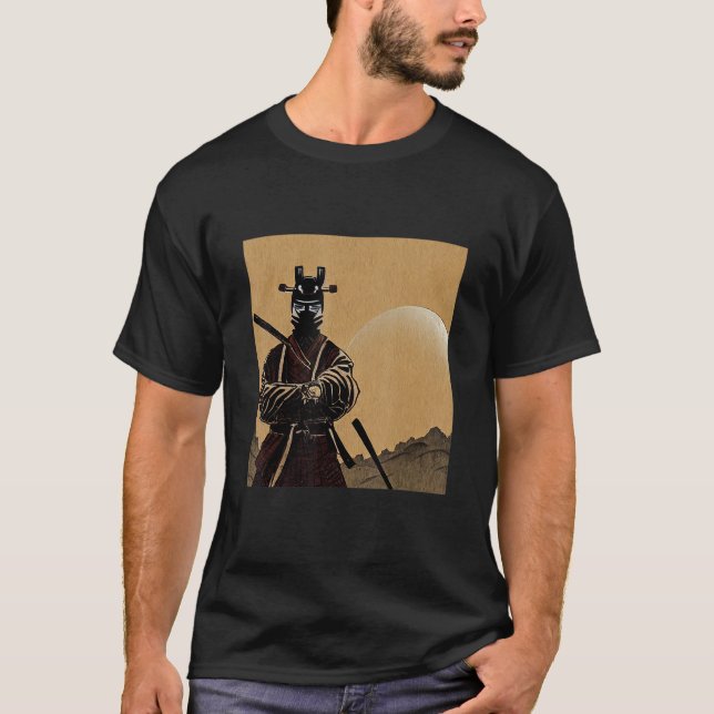 Camiseta O Belo Samurai Alegou Em Sua Espada Armada Em (Frente)