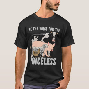Camiseta O Bem-Estar Seja A Voz Para O Vegan Sayin Que Não