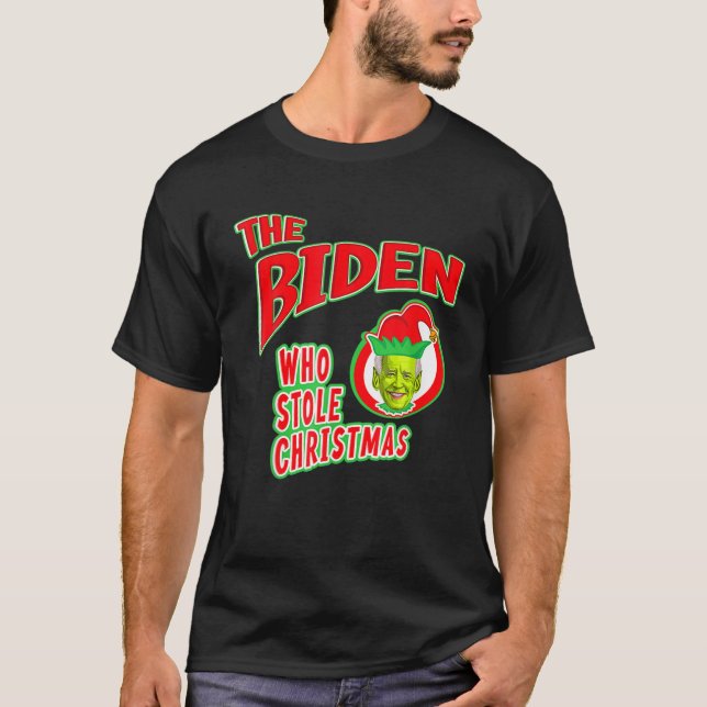 Camiseta O Biden Que Roubou O Natal Para Os Patrióticos Do  (Frente)