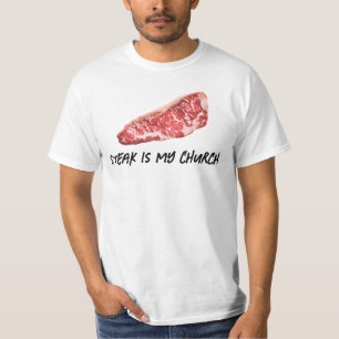 Camiseta O bife é a minha Igreja