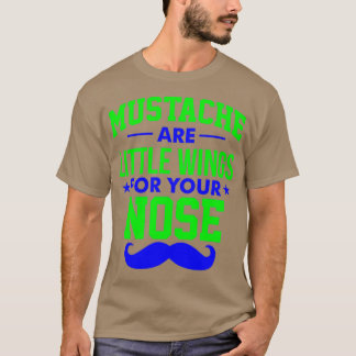 Camiseta O bigode é uma pequena asa para o nariz 1 Clássico