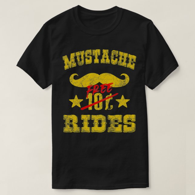 Camiseta O bigode livre anda com barba espírita de bigode (Frente do Design)