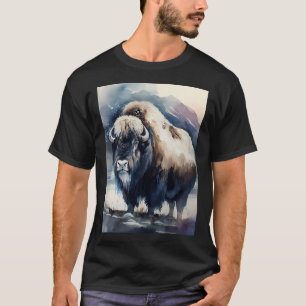 Camiseta O Boi-Almíscar Ártico - Pintura em Aquarela