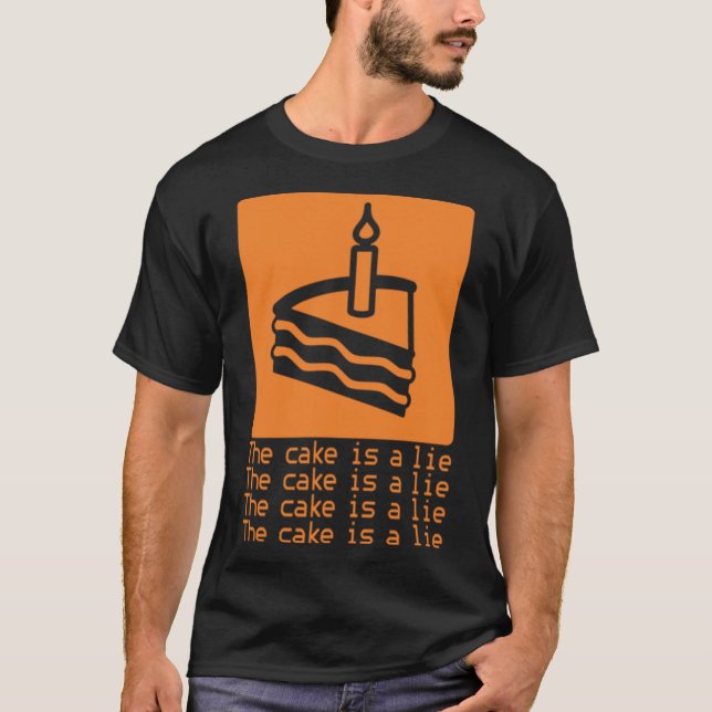 Camiseta O Bolo É Uma Mentira vintage (Frente)