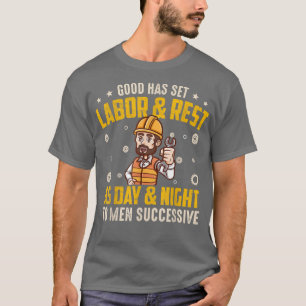 Camiseta O bom colocou Lobor e descansar como dia e noite p