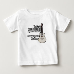Camiseta O bom humor de hoje é patrocinado pela guitarra.