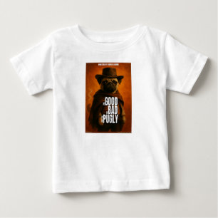 Camiseta O Bom o Mau & o Pugly Paródia de Filme