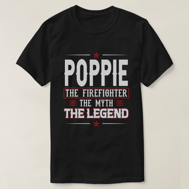 Camiseta O Bombeiro O Mito A Lenda Fogo (Frente do Design)