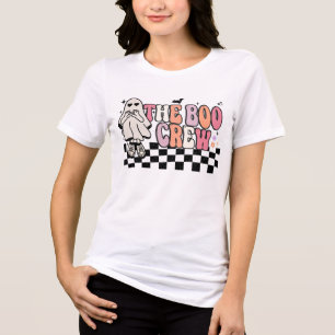 Camiseta O Boo Crew Cute Groovy Retro Ghost Halloween
