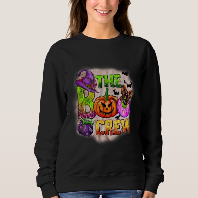 Camiseta O Boo Crew Halloween Pumpkin Ghost Bat Spiderweb (Frente)