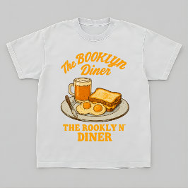 Camiseta O Bootleg do Café da Manhã do Booklyn Diner Retro