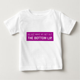 Camiseta O bordo inferior (roxo)