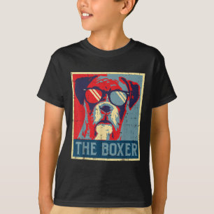 Camiseta O Boxer Obama Poster Vintage Animal Pet Dog Love