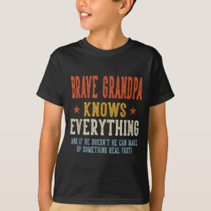 Camiseta O bravo avô sabe tudo dia dos pais retrô