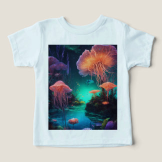 Camiseta "O Brilho do Oceano" "Perfuradores de Neon" "Graça