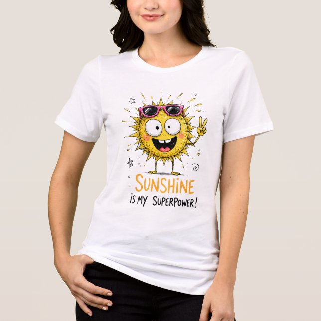 Camiseta O brilho do sol é meu superpoder (Frente)