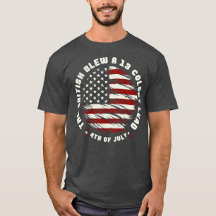 Camiseta O britânico explodiu uma Colônia 13 liderada 4 de