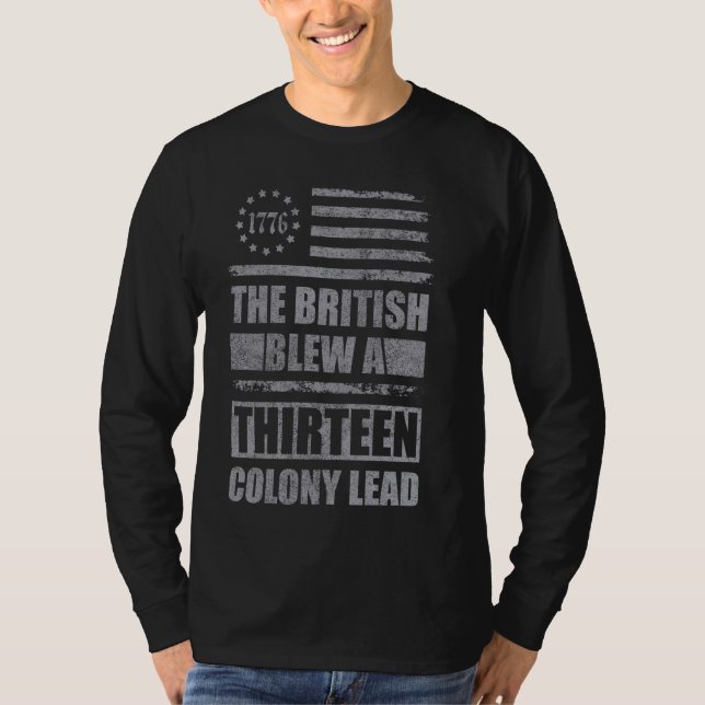 Camiseta O britânico explodiu uma colônia de 13 liderando d (Frente)