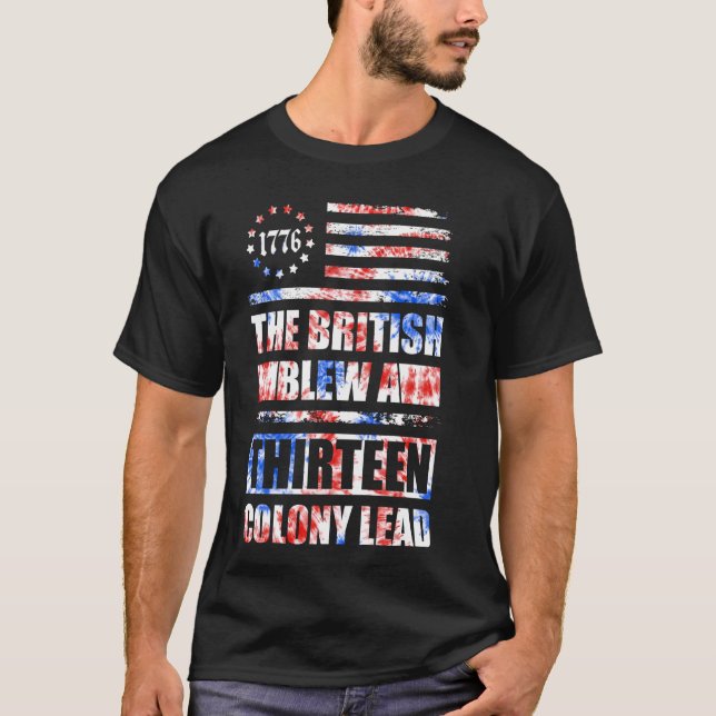 Camiseta O britânico explodiu uma colônia de 13 liderando o (Frente)