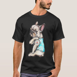 Camiseta O Buldogue Francês Tatuagem Eu Adoro O Dia de as m