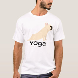 Camiseta O Buldogue Francês Yoga Lover Medalha Engraçada De