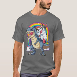 Camiseta O Bulldog Francês Dinossauro T Rex T Raparigas Ch