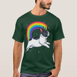 Camiseta O Bulldog Francês Rainbow Unicorn for Men Boys