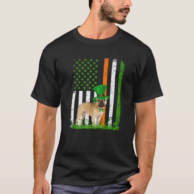 Camiseta O Bulldog francês Saint Patrick's Day Cogs Lover A (Frente)