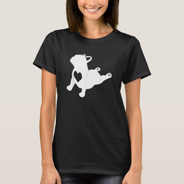 Camiseta O Bulldog Francês Yoga Pose Com Amor (Frente)