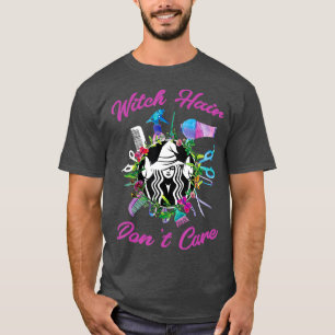 Camiseta O Cabelo das Bruxas Não Cuida da Tesoura do Hallo