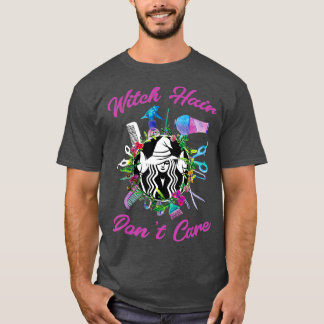 Camiseta O Cabelo das Bruxas Não Cuida da Tesoura do Hallow