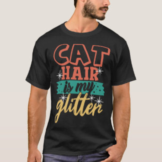 Camiseta O Cabelo de Gato é Meu Brilho  Ca Mãe Gato Pai