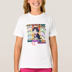 Camiseta O Cabelo de Gato É Meu Traje