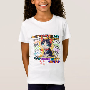 Camiseta O Cabelo de Gato É Meu Traje