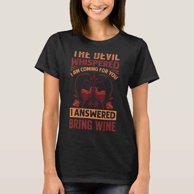 Camiseta O Caçador Do Diabo Eu Vim Para Você Vinho (Frente)