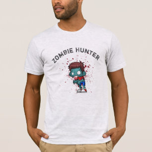 Camiseta O caçador do zombi com o Splatter do sangue